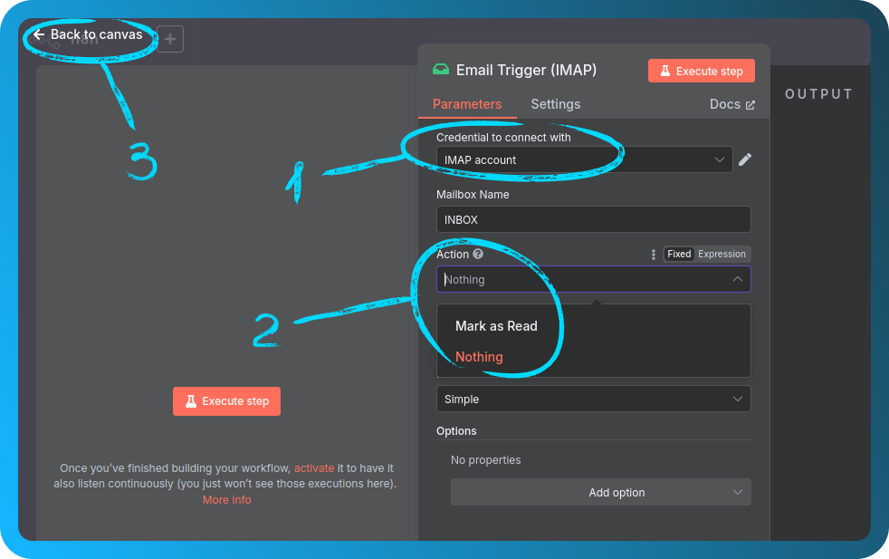 Adjust trigger settings