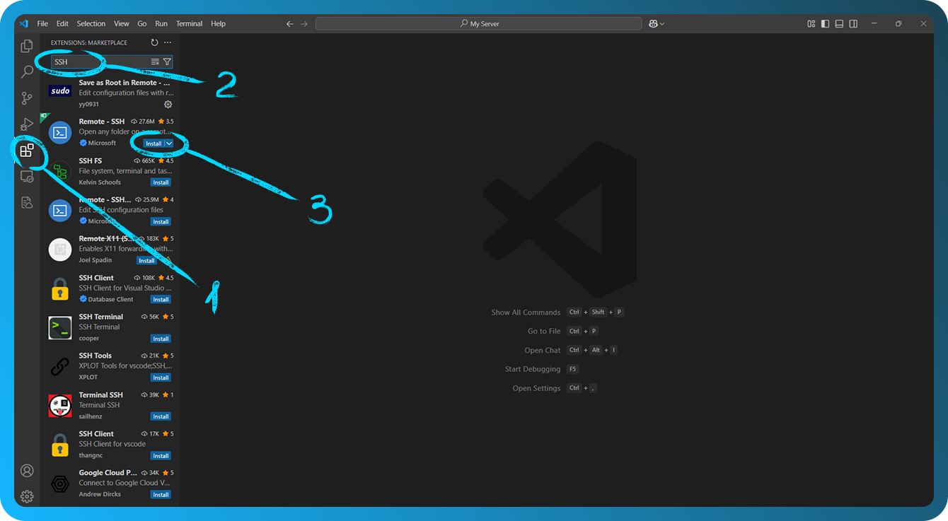 Install extension