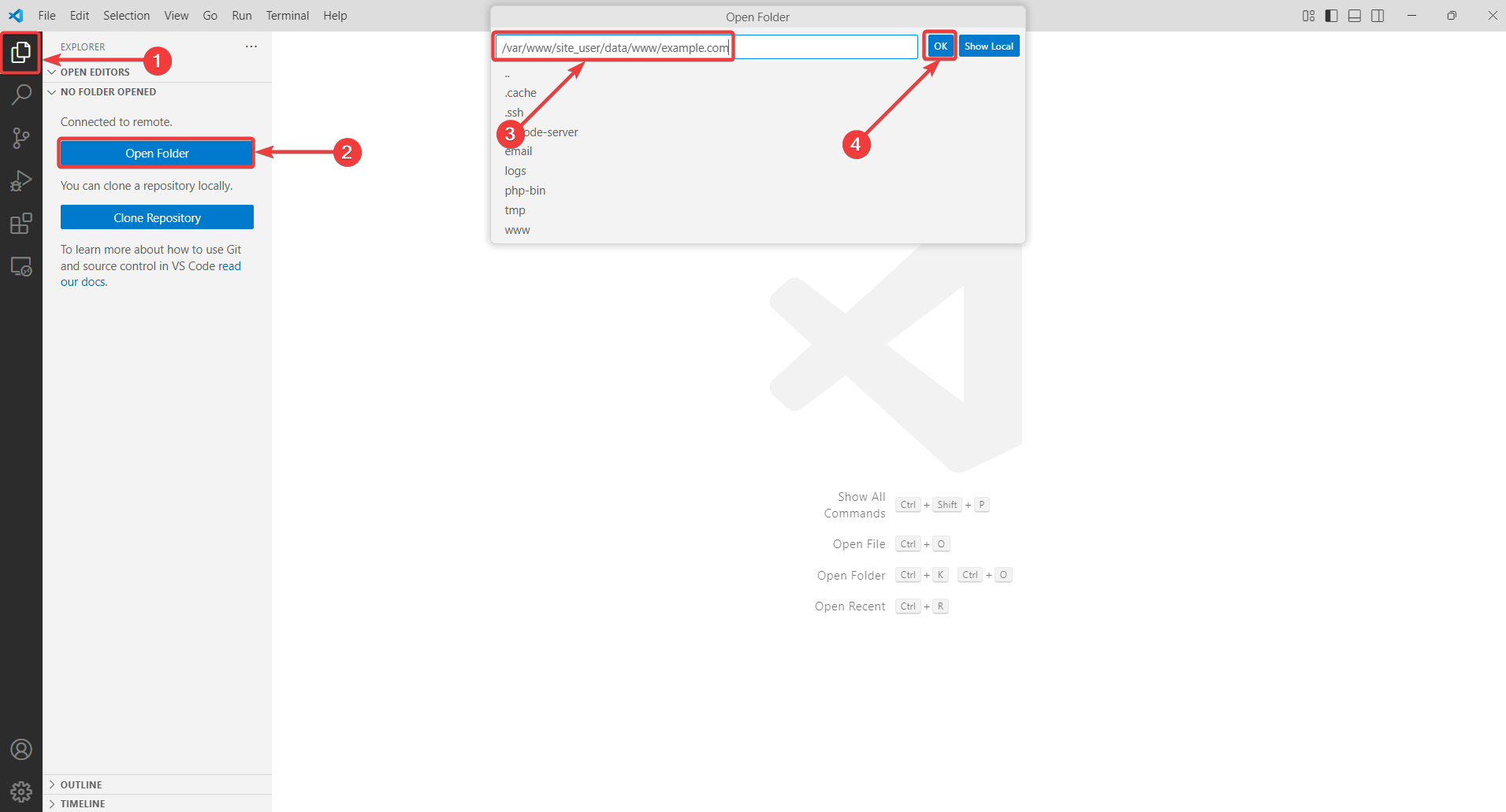 Connect to the Remote Server