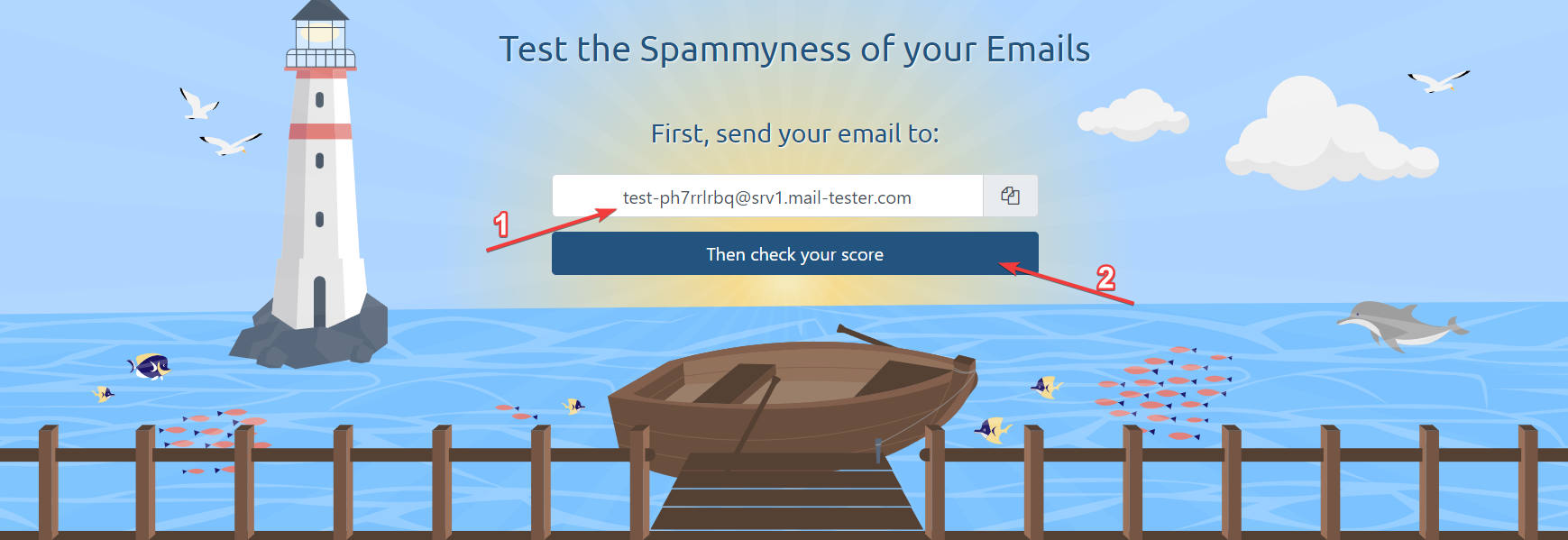 Pruebe su correo con mail-tester