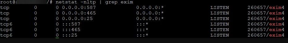检查 exim 是否使用了 ipv6 地址